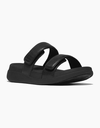 FitFlop Womens Fitflop F-Mode Go Polyurethane Womens All Black Sandals - Size: 8