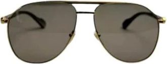 Gucci Pre-owned Accessories, female, Gray, Size: ONE SIZE Pre-owned Aviator Sunglasses