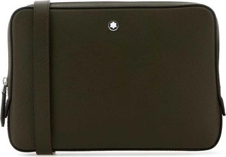 Montblanc Olive Green Leather Sartorial Crossbody Bag