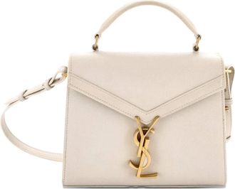 Saint Laurent Cassandra Top Handle Bag Leather Mini shoulder bag - Beige