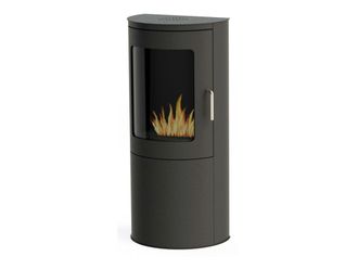 Purline Purline - Estufa De Etanol En Acero Puerta De Cristal Templado Negro