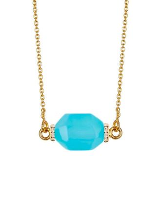 Liv Oliver 18K Plated 5.25 Ct. Tw. Chalcedony Cz Geometric Necklace