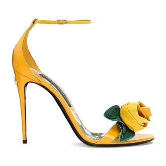 Dolce & Gabbana Sandalo - female - Dolce & Gabbana - High Heel Sandals - Yellow - 5 1/2 UK - Shoes