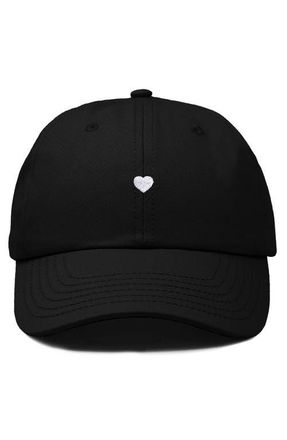 Dalix Lil Heart Dad Cap in Black at Nordstrom
