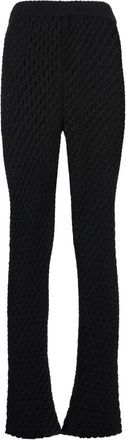 Alanui Crochet Flare Pants - Dames - Wijde Broeken - Zwart - M - Katoen - Broeken