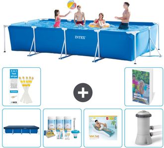 Intex Piscina Con Estructura Rectangular - 450x220x84 Cm - 7-piezas S172