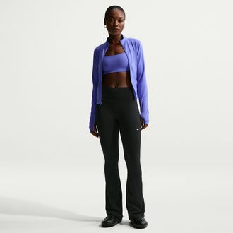 Nike Womens One High-Waisted Flared Leggings in Black | IB9135-010