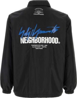 Yohji Yamamoto Mens Nylon Windbreaker Jacket Black