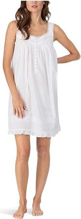 Eileen West Cotton Lawn Sleeveless Short Chemise Womens Jumpsuit & Rompers One Piece White : XL