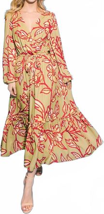 Flying Tomato Julenne Maxi Dress In Olive