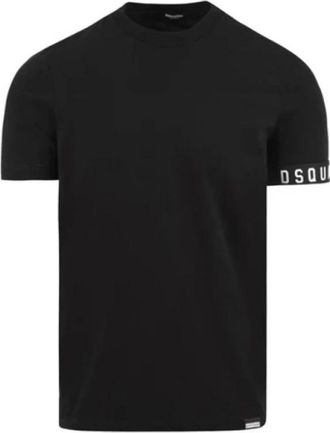 Dsquared2 Round Neck T-Shirt - Heren - T-shirts - Zwart - S - Tops