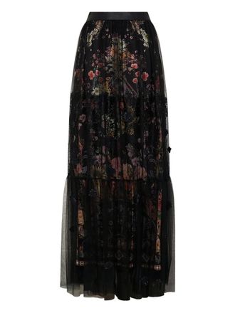Camilla Letters from a Vineyard maxi-rok - Zwart