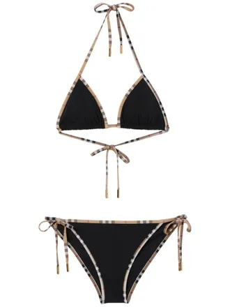 Burberry Check Triangle Bikini Set