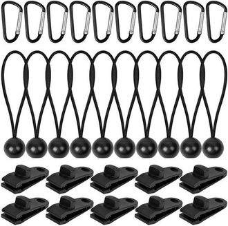 OEM Abrazaderas Para Lonas, 10 Piezas, Clips Para Lonas, Clip Para Toldos De Camping, Abrazaderas Para Lonas/lonas/banners De Barcos, Negro
