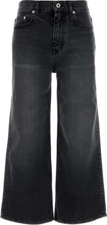 Kenzo Futura Sumire Cropped Broek - Dames - Loose Fit Jeans - Zwart - W26 - Katoen - Jeans