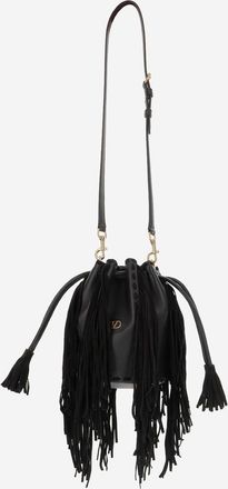 Valentino Garavani Fringed Leather Shoulder Bag