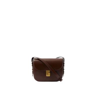 SOEUR Cross Body Bags, female, Brown, Size: ONE SIZE Mini Moka Shoulder Bag with Gold Details