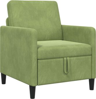 vidaXL Sof&aacute; Con Almacenamiento Verde Claro 72 X 78 X 87 Cm Poli&eacute;ster Vidaxl