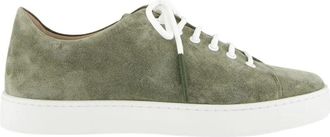 Manolo Blahnik Khaki Su&egrave;de Veterschoenen - Heren - Sneakers - Groen - 45 EU - Su&egrave;de - Schoenen