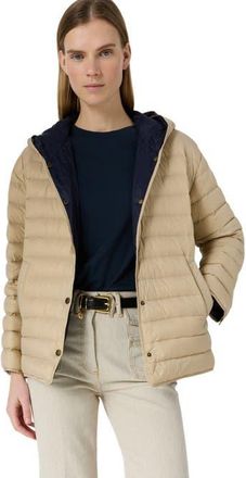Gerard Darel Priscille Reversible Hooded Jacket in Sand at Nordstrom, Size X-Large