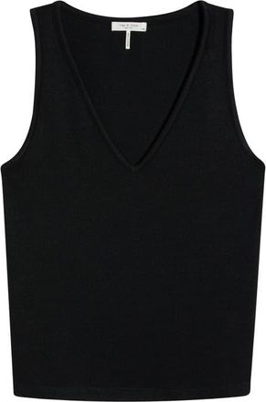 Rag & Bone The Knit V-Neck Tank in Black at Nordstrom, Size Large