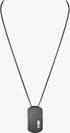 Messika Graphit-Titan-Halskette mit Diamant Move Titanium GM