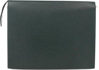 Louis Vuitton Pre-owned Clutches, female, Green, Size: ONE SIZE Pre-owned Vintage Taiga Pouch