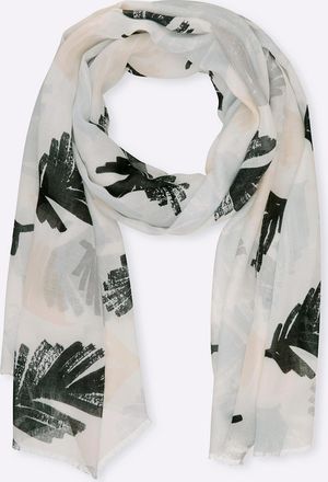 Heine Modeschal HEINE, Damen, schwarz, sand, Viskose, gemustert, Modet&uuml;cher Modeschal