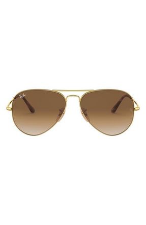 Ray-Ban Aviator Metal II 62mm Gradient Oversize Pilot Sunglasses in Gold at Nordstrom