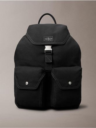 Calvin Klein Jeans Calvin Klein Mens Workwear Flap Backpack - Black - OS