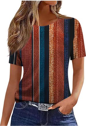 Generic Blouses for Women UK Basic Summer 2Pcs Cotton Linen Outfits Button Down Ladies Short Sleeve T Shirts to Wear with Jeans 2025 Fashion Y2K Jumpers Plus 