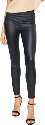 Entro Faux Leather High Waisted Leggings In Black
