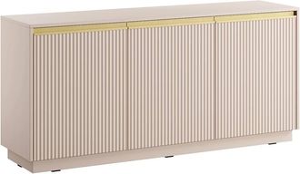 Vente-Unique Buffet With 3 MDF Doors - Beige & Gold - POSINIA