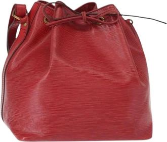 Louis Vuitton Pre-owned Bucket Bag - Dames - Vintage Tas - Rood - ONE Size - Leer - Vintage
