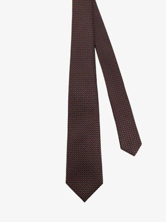 Kiton Mens Silk Tie Brown Ties & Bow
