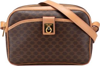 Celine Pre-owned Womens Monogram Leather Crossbody Bag - Brown - One Size