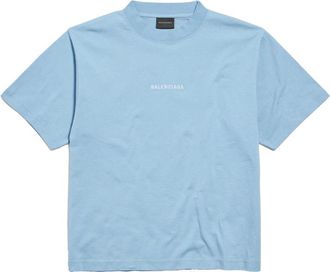 Balenciaga Light Blue Logo T-Shirt