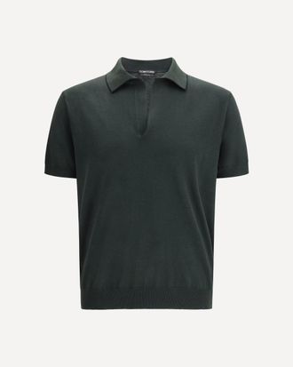 Tom Ford Cotton and silk blend Polo Shirt Male 46