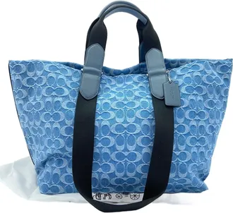 Coach Blue Tote Bag (Pre-Owned)