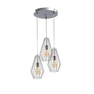Netlighting Lex Cluster Pendant Ceiling Light Silver 32cm 3x E27