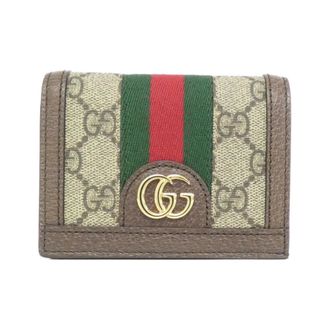 Gucci Beige Brown Gg Supreme Leather Wallet (Bi-Fold) (Pre-Owned)