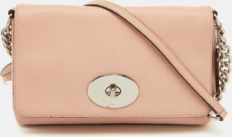 Coach Light Pink Leather Crosstown Flap Shoulder Bag