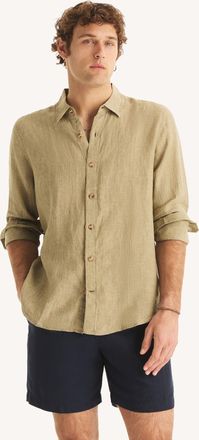 Nautica Mens Classic Fit Linen Shirt