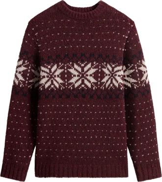 Woolrich Maglione con effetto jacquard - Rosso