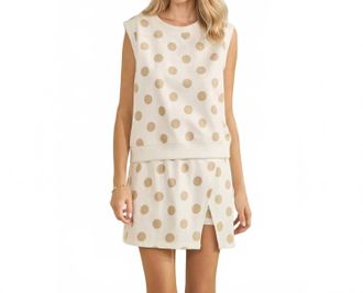 Flying Monkey Monroe Polka Dot Set In White/ Cream