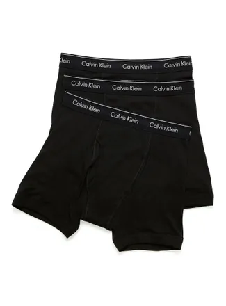 Calvin Klein Mens 5 solid boxer briefs Cotton Classic 3-pack