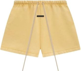 Fear of God Essentials Heavy Fleece Voetbalshort - Heren - Korte Broeken - Geel - L - Katoen - Korte Broeken