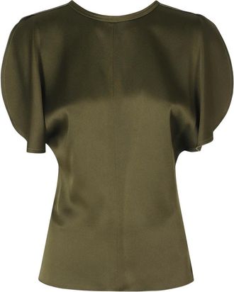 Victoria Beckham Dames, Blouses & Shirts, Groen, Maat: S Viscose