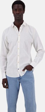 Colours & Sons Langarmhemd COLOURS & SONS colours & sons Langarmhemd Shirt-Linen Blend Kent, Herren, Gr. XL, N-Gr, weiss (wei&szlig;), Obermaterial: 70% Baumwolle CO. 30% 