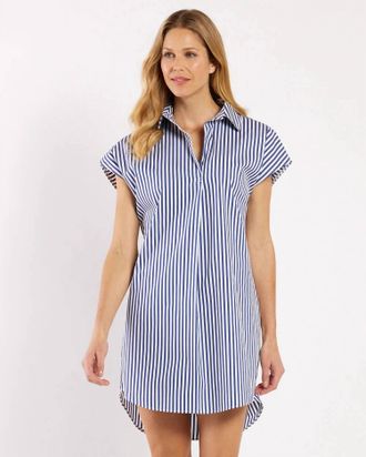 Jude Connally Carter Cotton Dress In Navy